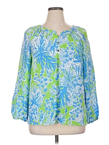 Lilly Pulitzer 3/4 Sleeve Silk Top (view 1)
