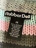 Rubber Doll 100% Acrylic Stripes Silver Turtleneck Sweater Size M - photo 7