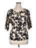 West Kei 100% Polyester Tan Short Sleeve Blouse Size XL - photo 1