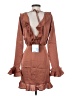 Majorelle 100% Polyester Solid Brown Cocktail Dress Size S - photo 2