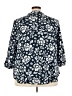 Croft & Barrow 100% Polyester Floral Blue 3/4 Sleeve Blouse Size 3X - photo 2