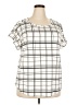 AUW White Short Sleeve Blouse Size 2X - photo 1