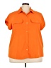 MICHAEL Michael Kors 100% Polyester Orange Short Sleeve Blouse Size 2X - photo 1