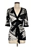 BCBGMAXAZRIA Black 3/4 Sleeve Top Size M - photo 1