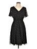 CHRIS McLaughlin 100% Polyester Polka Dots Black Casual Dress Size 10 - photo 1