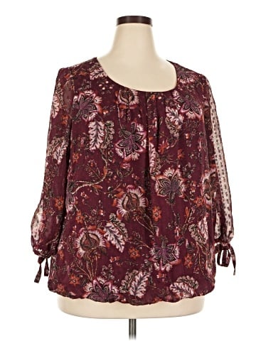 Roz & Ali 3/4 Sleeve Blouse (view 1)