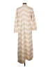 Garnet Hill 100% Linen Chevron-herringbone Tan Cardigan Size L - photo 2