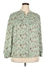 MAX 100% Polyester Floral Green Long Sleeve Blouse Size AU 22 - photo 1