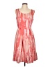 Tahari Print Orange Pink Cocktail Dress Size 12 - photo 1