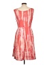 Tahari Print Orange Pink Cocktail Dress Size 12 - photo 2