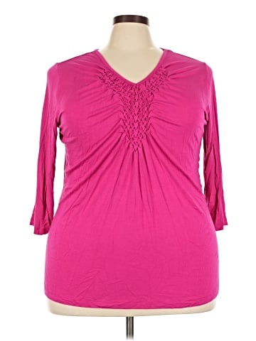 Susan Graver 3/4 Sleeve Top (view 1)