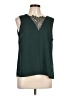 H&M 100% Polyester Green Sleeveless Blouse Size 12 - photo 1