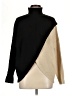 Sanctuary Color Block Black Turtleneck Sweater Size M - photo 1