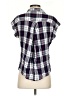 Jachs Girlfriend 100% Rayon Plaid Blue Short Sleeve Blouse Size S (estimated) - photo 2