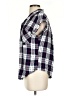 Jachs Girlfriend 100% Rayon Plaid Blue Short Sleeve Blouse Size S (estimated) - photo 5