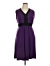 Avenue Color Block Purple Cocktail Dress Size 14 Plus - photo 1