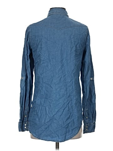 Topshop Long Sleeve Button-Down Shirt (view 2)