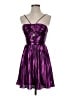 City Studio Metallic Purple Cocktail Dress Size 3 - 4 - photo 1
