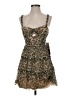 Emerald Sundae 100% Polyester Animal Print Brown Cocktail Dress Size S - photo 1