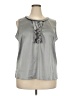Talbots Outlet Gray Sleeveless Blouse Size 2X - photo 1
