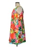 Crosby 100% Polyester Tropical Orange Cocktail Dress Size L - photo 5