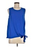 Naked Zebra 100% Polyester Blue Sleeveless Blouse Size M - photo 1