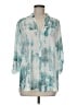 Mossimo 100% Polyester Teal 3/4 Sleeve Blouse Size M - photo 1