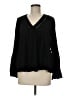 Falls Creek 100% Rayon Black Long Sleeve Blouse Size M - photo 1