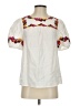 Boden 100% Linen White Short Sleeve Blouse Size 2 - photo 1