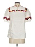 Boden 100% Linen White Short Sleeve Blouse Size 2 - photo 2