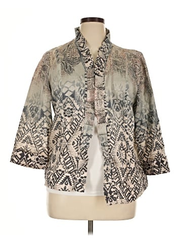 Chico's 3/4 Sleeve Button-Down Shirt (view 1)
