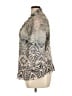 Chico's Graphic Silver 3/4 Sleeve Button-Down Shirt Size XL (3) - photo 5