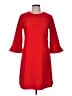 Ann Taylor Solid Red Casual Dress Size 8 - photo 1