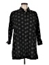 Comfy U.S.A. Polka Dots Black 3/4 Sleeve Button-Down Shirt Size M - photo 1