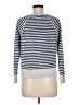 L.L.Bean 100% Organic Cotton Stripes Silver Blue Pullover Sweater Size M - photo 2
