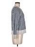 L.L.Bean 100% Organic Cotton Stripes Silver Blue Pullover Sweater Size M - photo 4