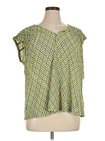 Liverpool Los Angeles Short Sleeve Blouse (view 1)