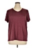 Real Essentials Tweed Burgundy Active T-Shirt Size 1X - photo 1