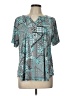 Links Teal Short Sleeve Blouse Size L - photo 1