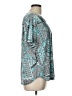 Links Teal Short Sleeve Blouse Size L - photo 4