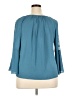 Jennifer Lopez Solid Blue Teal 3/4 Sleeve Blouse Size XXL - photo 2