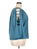 Jennifer Lopez Solid Blue Teal 3/4 Sleeve Blouse Size XXL - photo 4