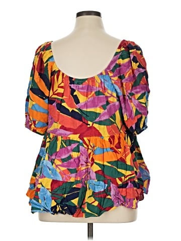 Terra & Sky Short Sleeve Blouse (view 2)