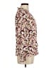 Ann Taylor LOFT 100% Rayon Paisley Ivory Long Sleeve Blouse Size M - photo 4