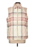 Coldwater Creek 100% Polyester Plaid Ivory Vest Size L - photo 1