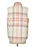 Coldwater Creek 100% Polyester Plaid Ivory Vest Size L - photo 2