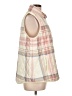 Coldwater Creek 100% Polyester Plaid Ivory Vest Size L - photo 4