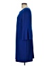Studio One Solid Blue Casual Dress Size L - photo 5