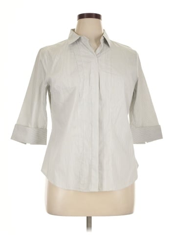 Worthington 3/4 Sleeve Button-Down Shirt (view 1)