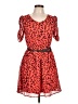 Freebird Animal Print Red Casual Dress Size L - photo 1